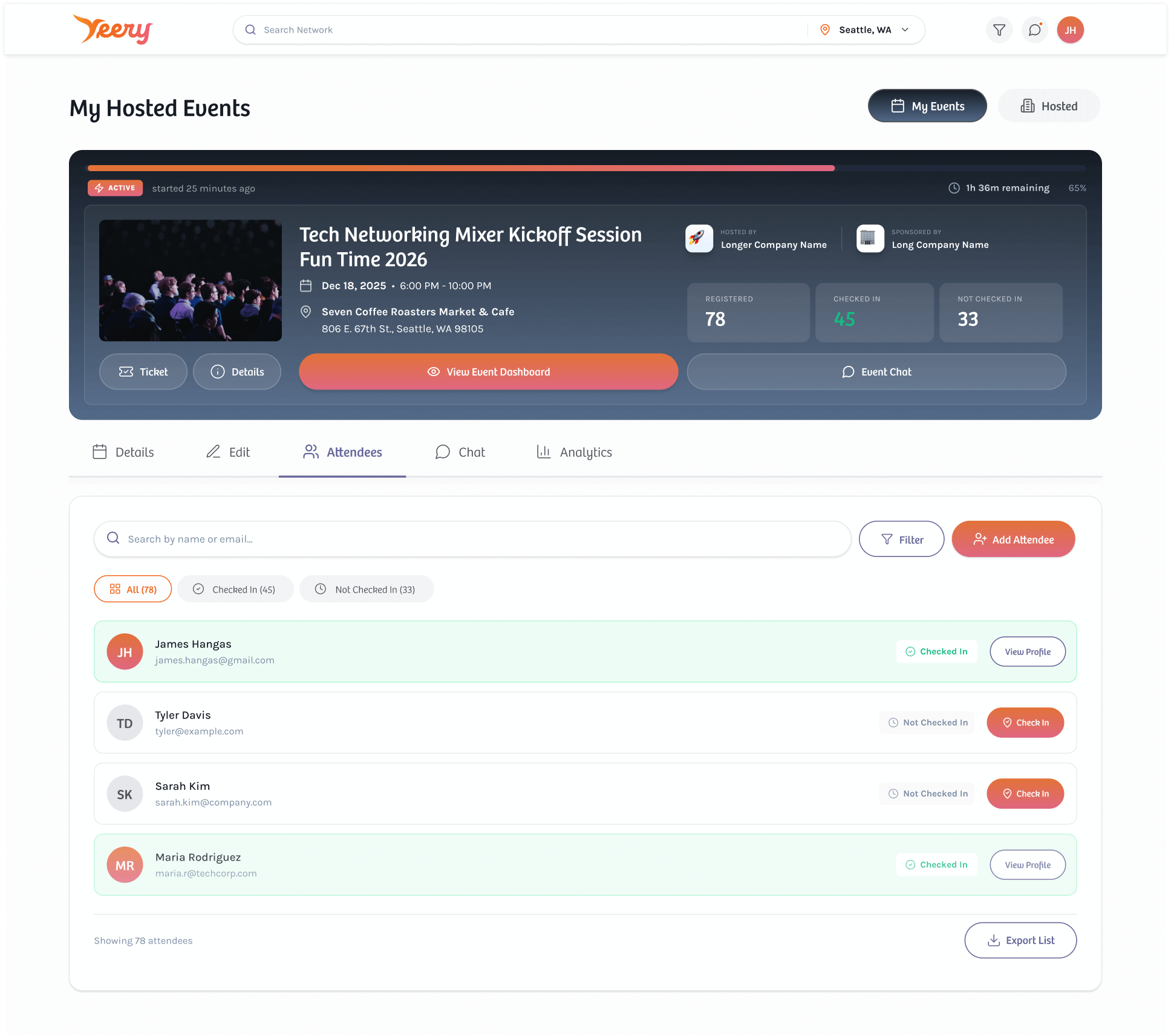 Event Attend Management Veery Desktop Event Attend Management Veery Desktop